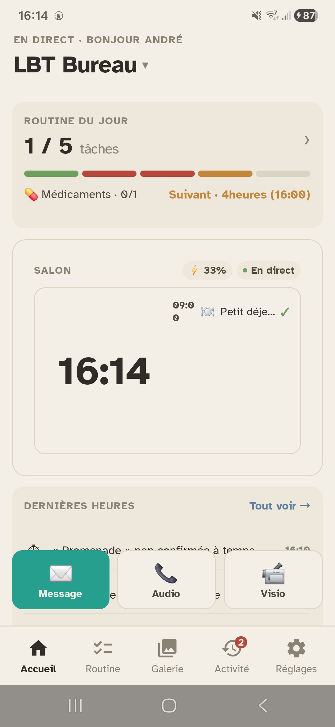 Tableau de bord
