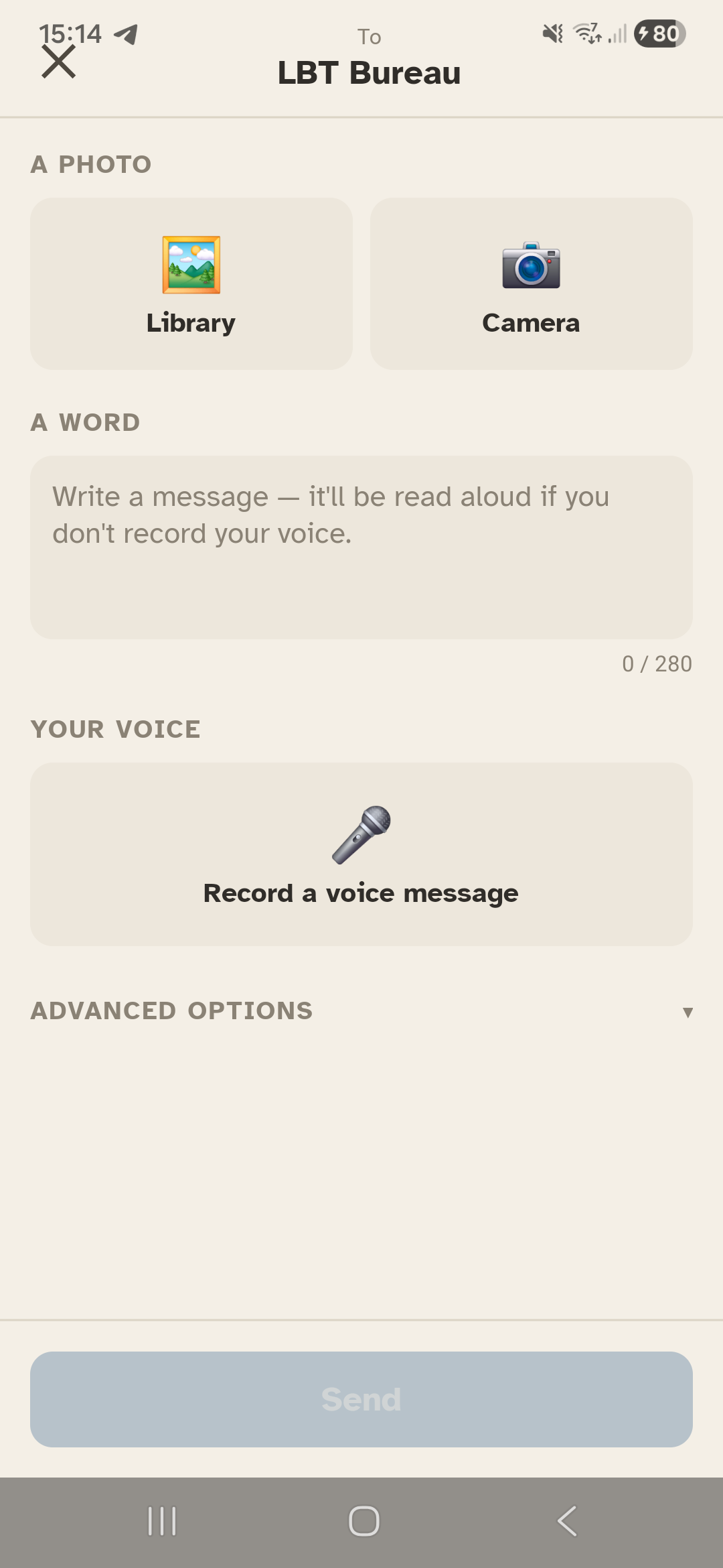 Envoyer un message